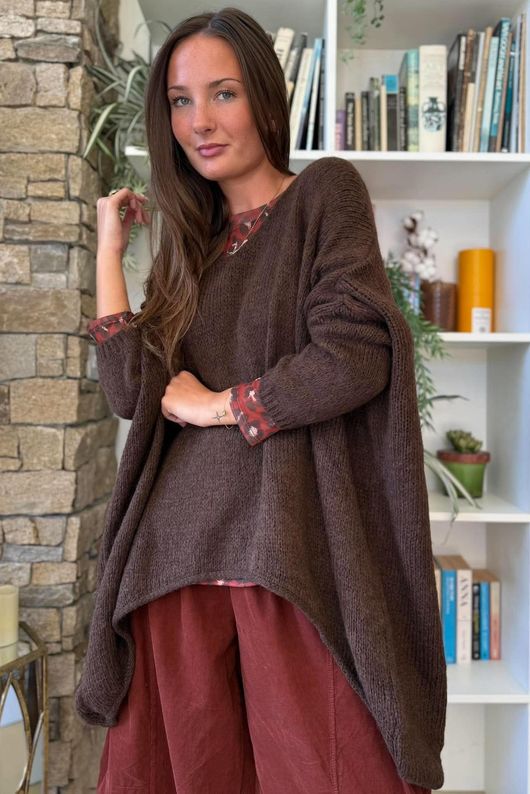 Big Softie Archie Slouch Knit Chocolate